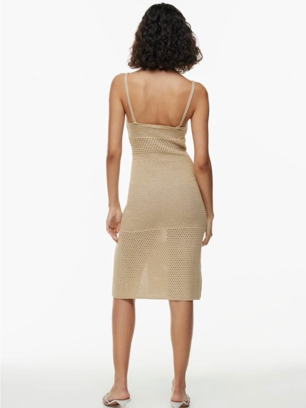 Aritzia Birch Knit Midi Dress with Side Slit - Picture 3 of 4